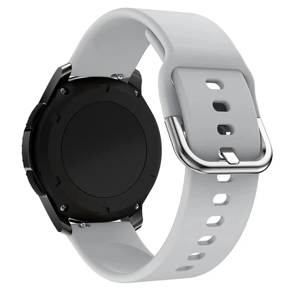 Huawei Watch GT4 41mm / Üniversal-Garmin-Mibro-Vivo Akıllı Saat 18mm Kordon Silikon Bileklik Kopçaklı Kordon BHR - 2