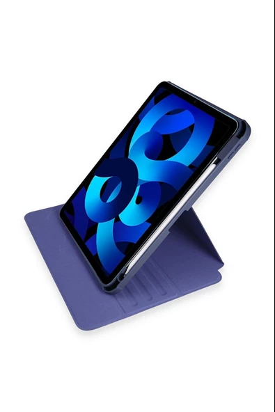 İpad Pro 12,9 İnç Uyumlu Kılıf Katlanır Kalem Bölmeli Standlı Uyku Modlu Akıllı Kapak - 12