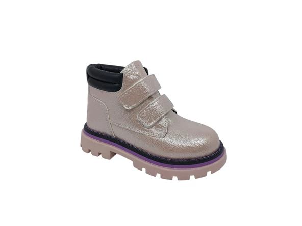 Zerhan 956 Bebek Kız Çocuk Pembe Cırtlı Bot - 4