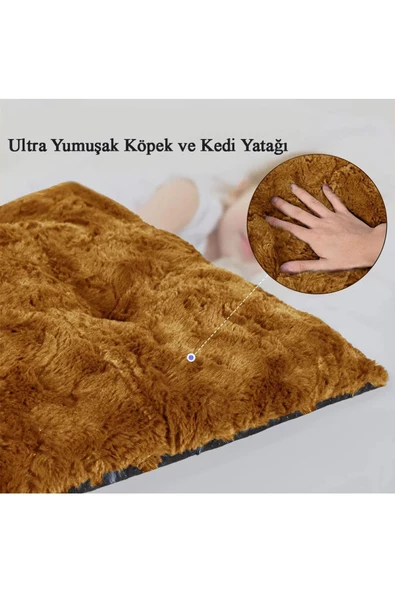 Patiderm Peluş Kedi ve Köpek Yatağı Yer Minderi - Karışık Renk