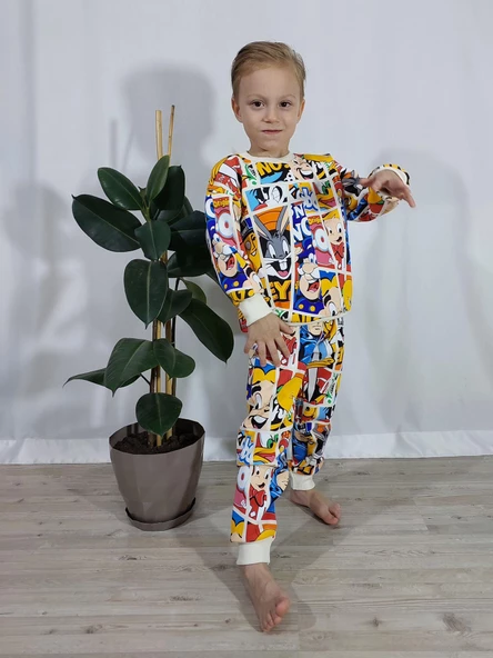 ERKEK ÇOCUK SONİC ÖRÜMCEK ADAM MINECRAFT LEGO MİCKEY 3 İPLİK TAKIM - 9