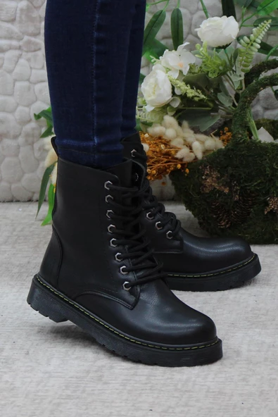 Mehmet Mete 35122 Kısa Postal Sıcak Astar Kaymaz Taban Kadın Bot - Resim 3