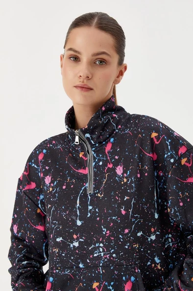 No Fear Kadın Sweatshirt Crop Batik 72524 - 3