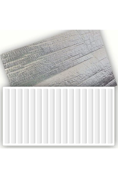 6 Adet Alüminyum Folyolu Radyatör Petek Arkası Isı Yalıtım Izolasyon Levhas 50x100 cm Kalınlık10mm - 2