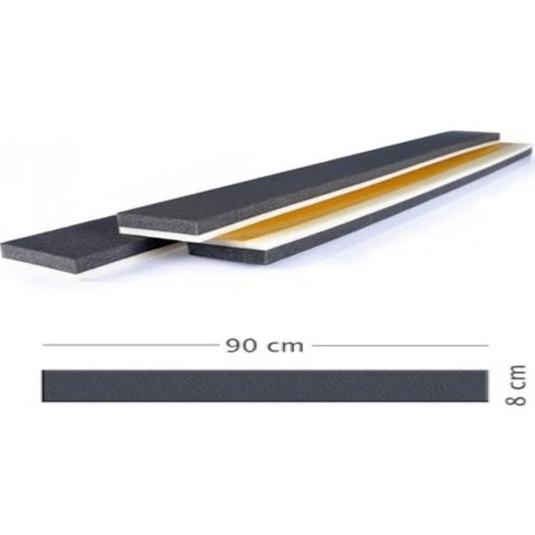 Ygt Ambalaj 3 Adet Yapışkanlı Köpük Kapı Altı Isı Yalıtım Eşik Süngeri - 3