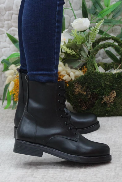 Mehmet Mete 0701 Kısa Postal Sıcak Astar Kaymaz Taban Kadın Bot - Resim 4