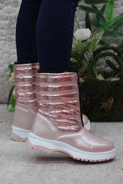 Mehmet Mete 2697 Fermuarlı Sıcak Astar Kaymaz Taban Kız Çocuk Bot Çizme - Resim 9