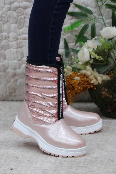 Mehmet Mete 2697 Fermuarlı Sıcak Astar Kaymaz Taban Kız Çocuk Bot Çizme - Resim 8