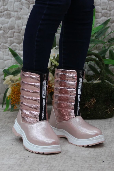 Mehmet Mete 2697 Fermuarlı Sıcak Astar Kaymaz Taban Kız Çocuk Bot Çizme - Resim 11