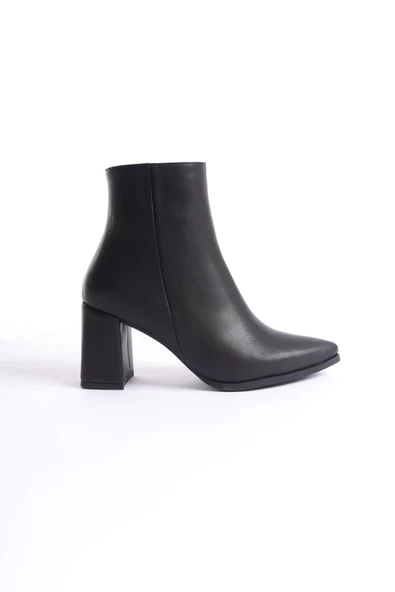 Kairobi Siyah Mat Kalın Topuklu Bot - Resim 4