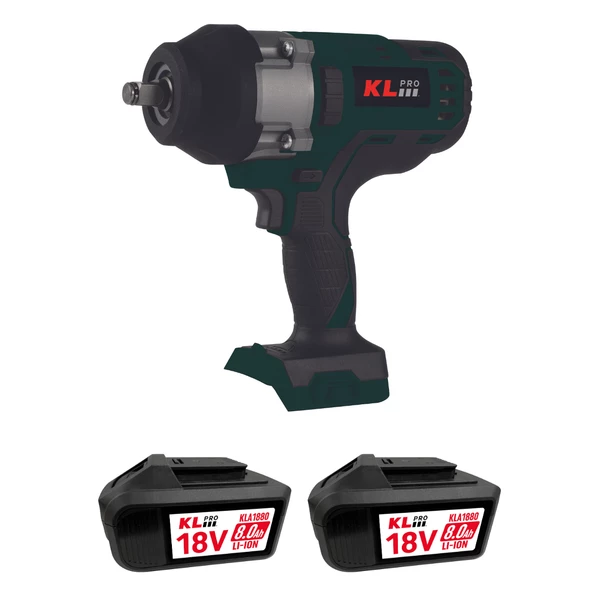 Klpro KLSS18BHX-80 18V/8.0Ah. 800Nm Kömürsüz Çift Akülü Şarjlı Somun Sıkma/Sökme Makinesi ürün görseli 1
