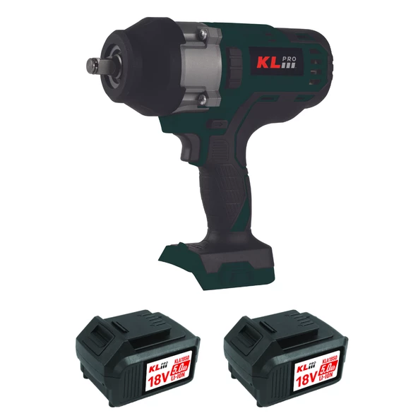 Klpro KLSS18BHX-50 18V/5.0Ah. 800Nm Kömürsüz Çift Akülü Şarjlı Somun Sıkma/Sökme Makinesi ürün görseli 1