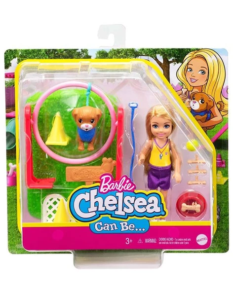 Barbie Chelsea Meslekleri Öğreniyor Köpek Eğitmeni GTN62