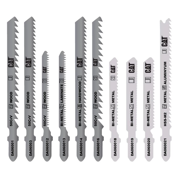 Cat Da06903 10 Parça Profesyonel Metal/Ahşap Hassas/Kaba Kesim Dekupaj Testere Ucu - 3
