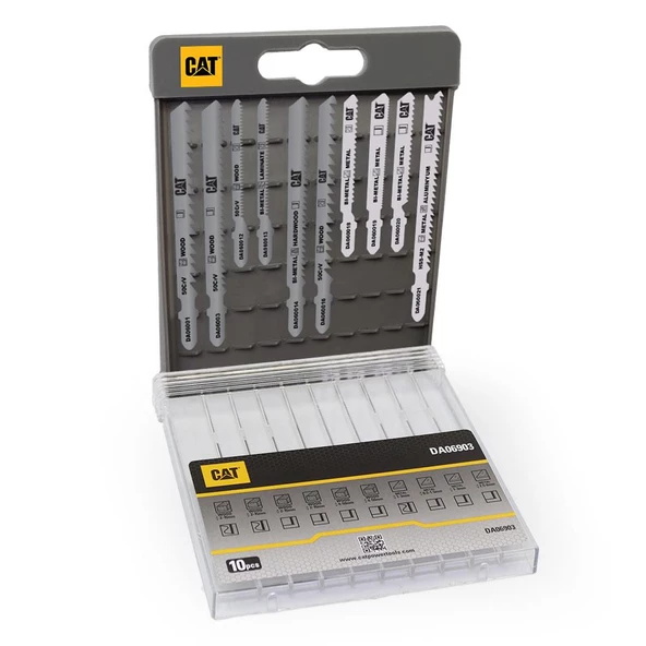 Cat Da06903 10 Parça Profesyonel Metal/Ahşap Hassas/Kaba Kesim Dekupaj Testere Ucu - 2