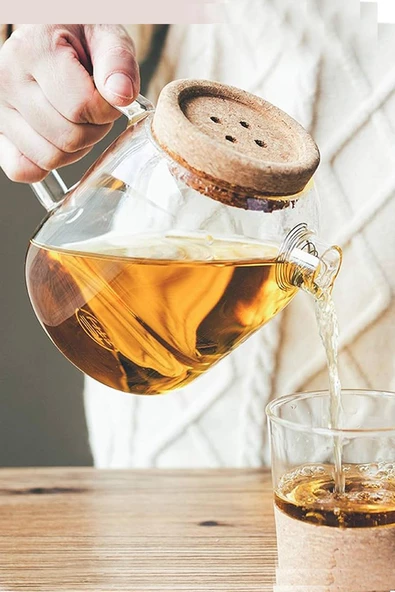 Çiftçiler Leyna  Mantar Kapak Çok Amaçlı Cam Sürahi 750ML 156672 - 4