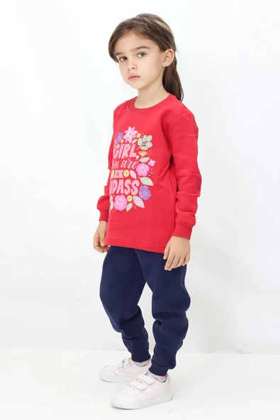 Kız Çocuk Baskılı Pijama Takımı - 12