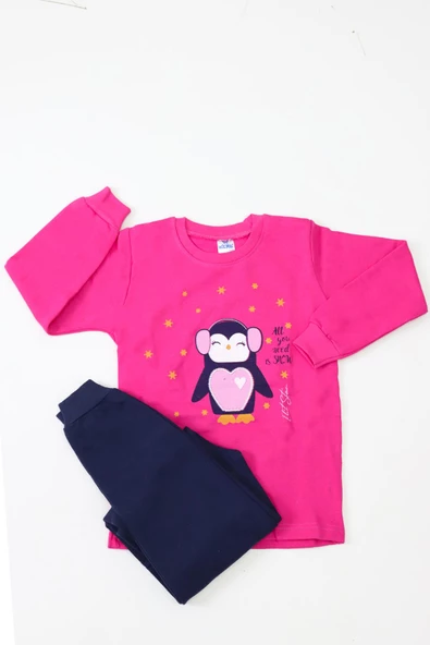 Kız Çocuk Baskılı Pijama Takımı - 11
