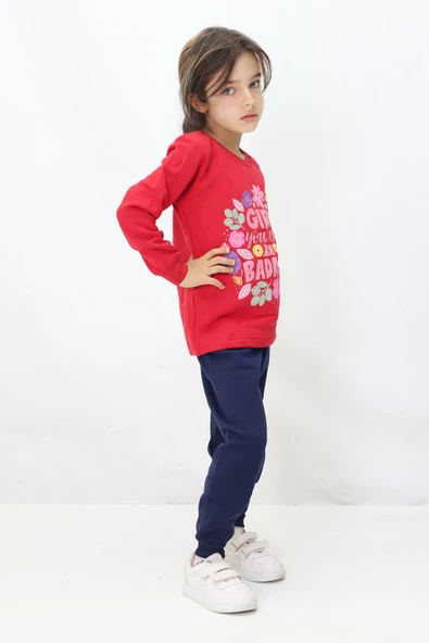 Kız Çocuk Baskılı Pijama Takımı - 2