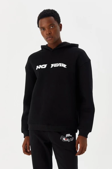 No Fear Erkek Sweatshirt Kapüşonlu Siyah M500216 - 5