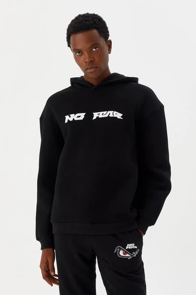 No Fear Erkek Sweatshirt Kapüşonlu Siyah M500216 - 6
