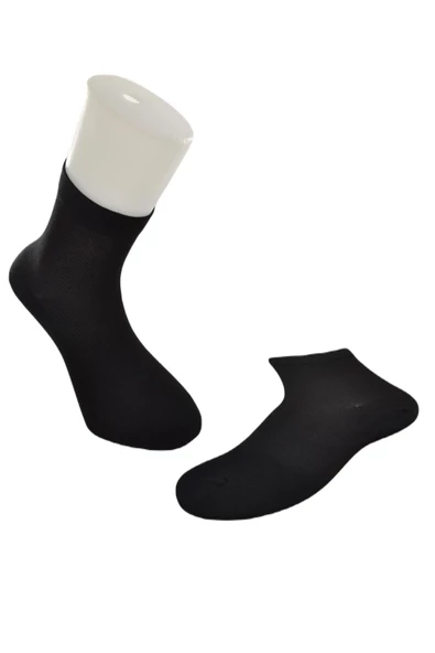 Dündar Erkek 4 lü Plus Dikişsiz Penye Yarım Konç Kokulu Soket Çorap (6890-3) - 3