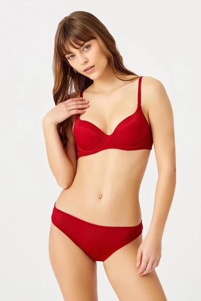 Destekli Sütyen Takımı Petek Detaylı Balenli Cnsy 626TK - 5