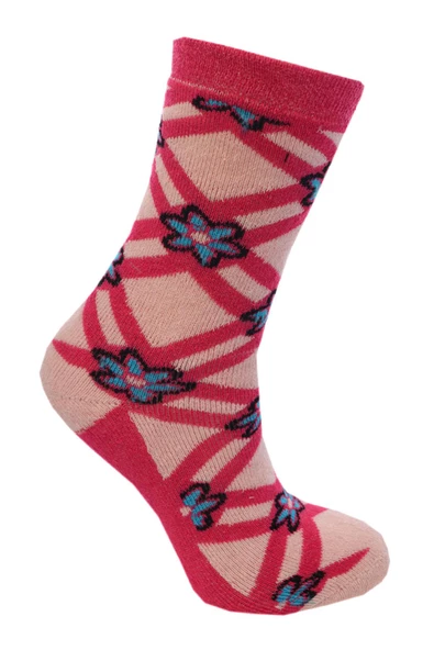 Kız Çocuk Havlu Çorap Çiçek Desenli 9-10 Yaş Vkr - 2