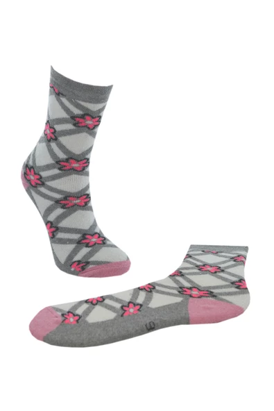 Kız Çocuk Havlu Çorap Çiçek Desenli 9-10 Yaş Vkr - 7