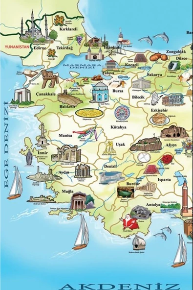 Türkiye Kültür Haritası Eğitici Puzzle/Yapboz 100 Parça - Resim 2