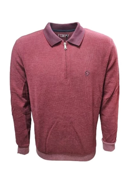 Rey Polo R01253 Erkek Basic Selanik Polo Yaka Sweatshirt