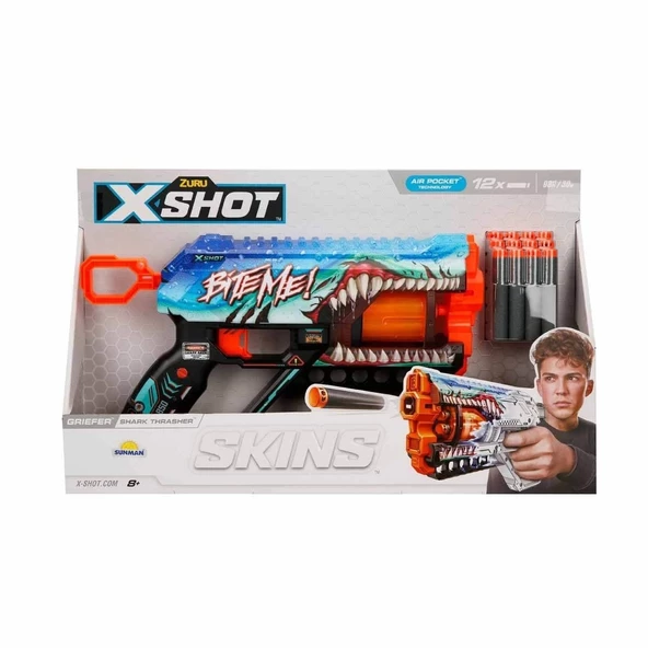 36561 X-Shot Skins Griefer 12 Mermili Sünger Dart Atan Silah 32 cm - 4