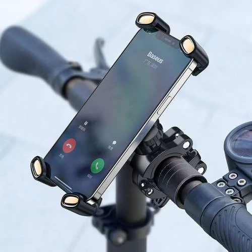 Baseus 360 Derece Dönebilen Bisiklet ve Motosiklet Telefon Tutucu 4.7-6.7 inç - 2