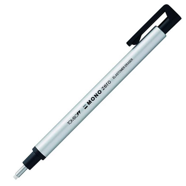 Tombow Mono Zero Basmalı Kalem Silgi 2,3mm - Gümüş