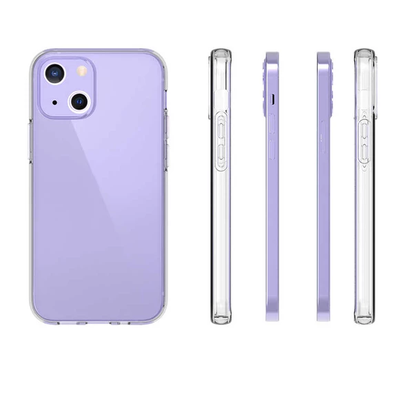 iPhone 15 Plus Kılıf Şeffaf İnce ve Esnek Süper Silikon Kılıf - Resim 4