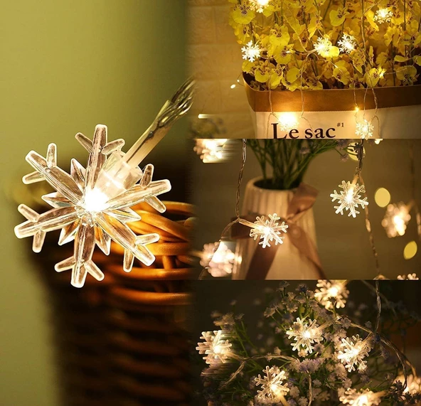 Kar Tanesi Led Işık – 10 Metre 100 Led - 5