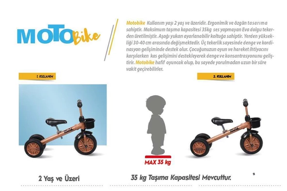 Rival Rv601 Moto Bike Denge Bisikleti Denge Oyunu Gold - 3