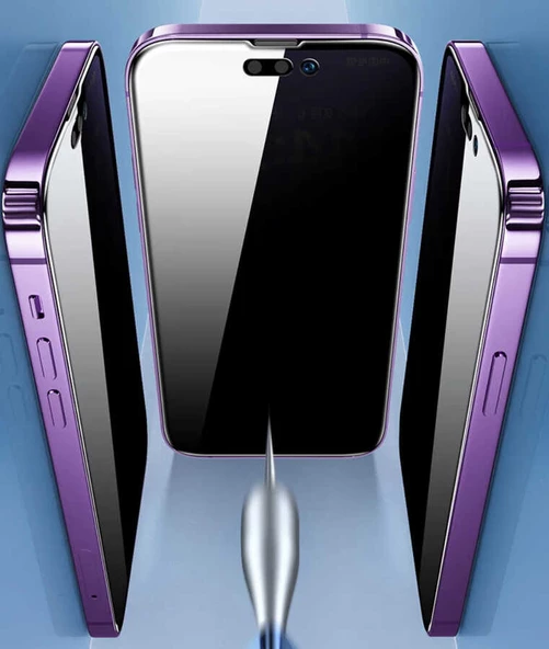 iPhone 15 Pro Max  Kor Privacy Cam Ekran Koruyucu - Resim 6