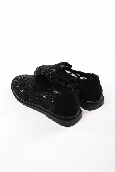 Francis Siyah Renkli Taş Detaylı Kadın Günlük Klasik Ayakkabı - 3