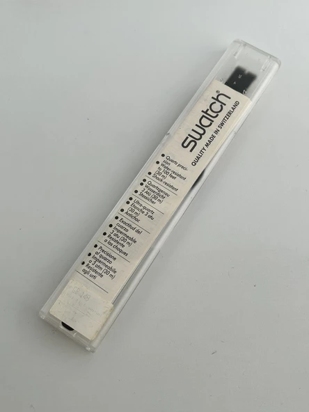 Swatch Baiser D'Antan 35mm Silikon Kordon 1992 Vintage Kol Saati (S-001) - Resim 3