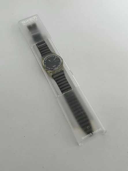 Swatch Gutenberg 35mm Silikon Kordon 1992 Vintage Kol Saati (S-010) - Resim 2