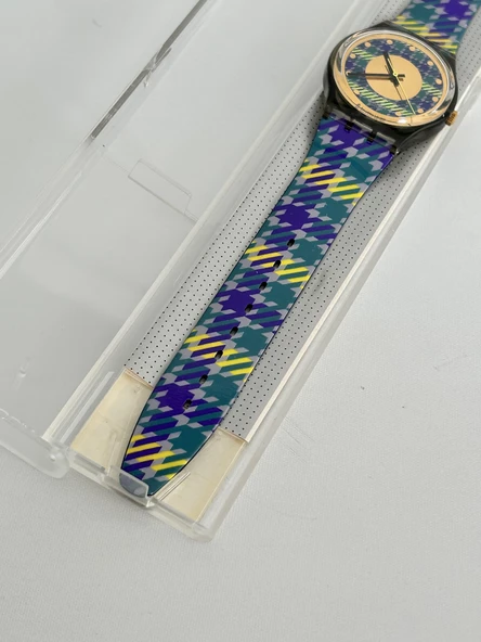 Swatch Tailleur 35mm Silikon Kordon 1992 Vintage Kol Saati (S-006) - Resim 7