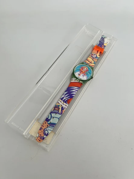 Swatch Yuri 35mm Silikon Kordon 1992 Vintage Kol Saati (S-004) - Resim 4