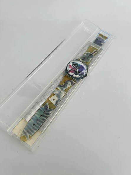 Swatch Photoshooting 35mm Silikon Kordon 1992 Vintage Kol Saati (S-008) - 4