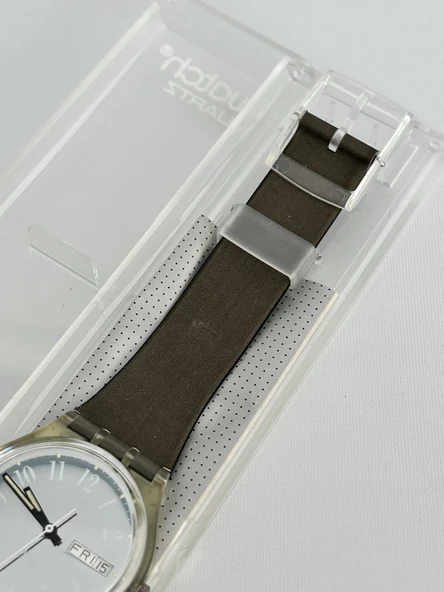 Swatch Jefferson 35mm Silikon Kordon 1992 Vintage Kol Saati (S-003) - Resim 6
