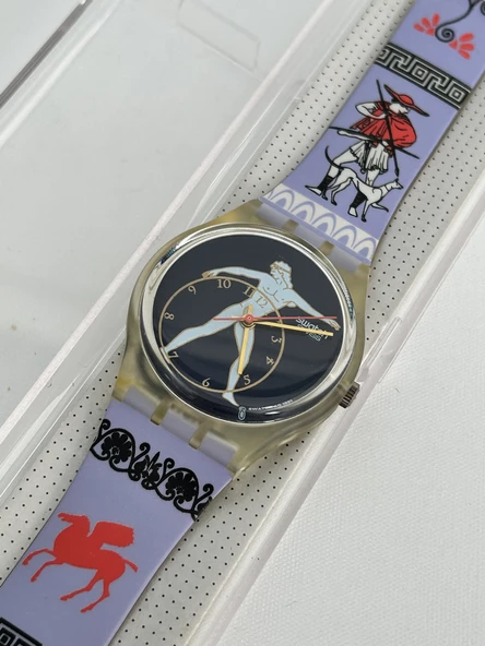 Swatch Discobolus 35mm Silikon Kordon 1992 Vintage Kol Saati (S-005) - 5