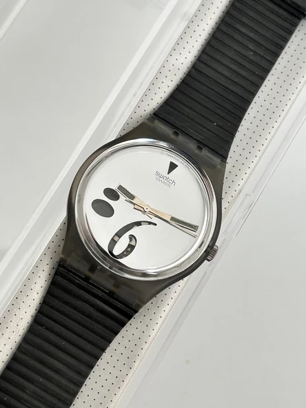 Swatch High Beam 35mm Silikon Kordon 1992 Vintage Kol Saati (S-012) - 4