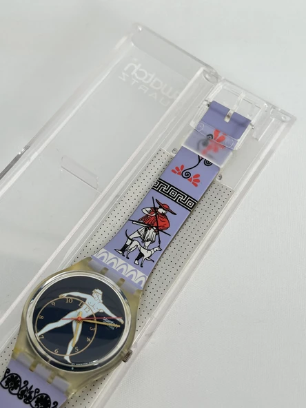Swatch Discobolus 35mm Silikon Kordon 1992 Vintage Kol Saati (S-005) - 6