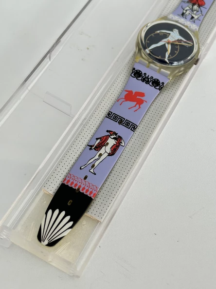 Swatch Discobolus 35mm Silikon Kordon 1992 Vintage Kol Saati (S-005) - 7