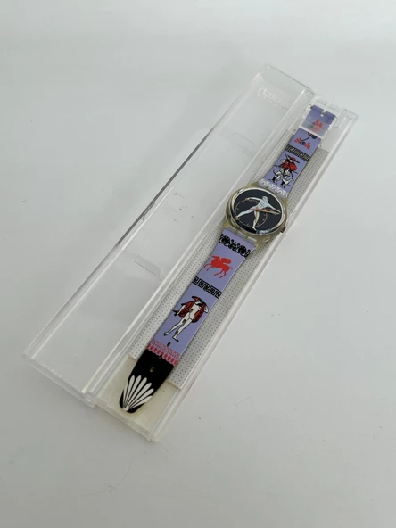 Swatch Discobolus 35mm Silikon Kordon 1992 Vintage Kol Saati (S-005) - 4